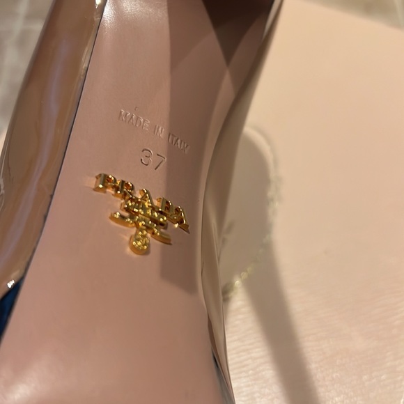 Prada Calzature Donna Heels size 37 - Tan/ Black - Picture 5 of 11